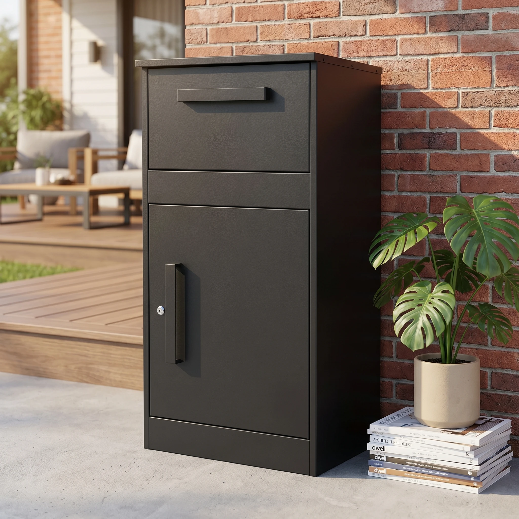 Home Large Outdoor Galvanized Steel Parcel Box Outdoor Parcel Drop Delivery Box Metal Parcel Box