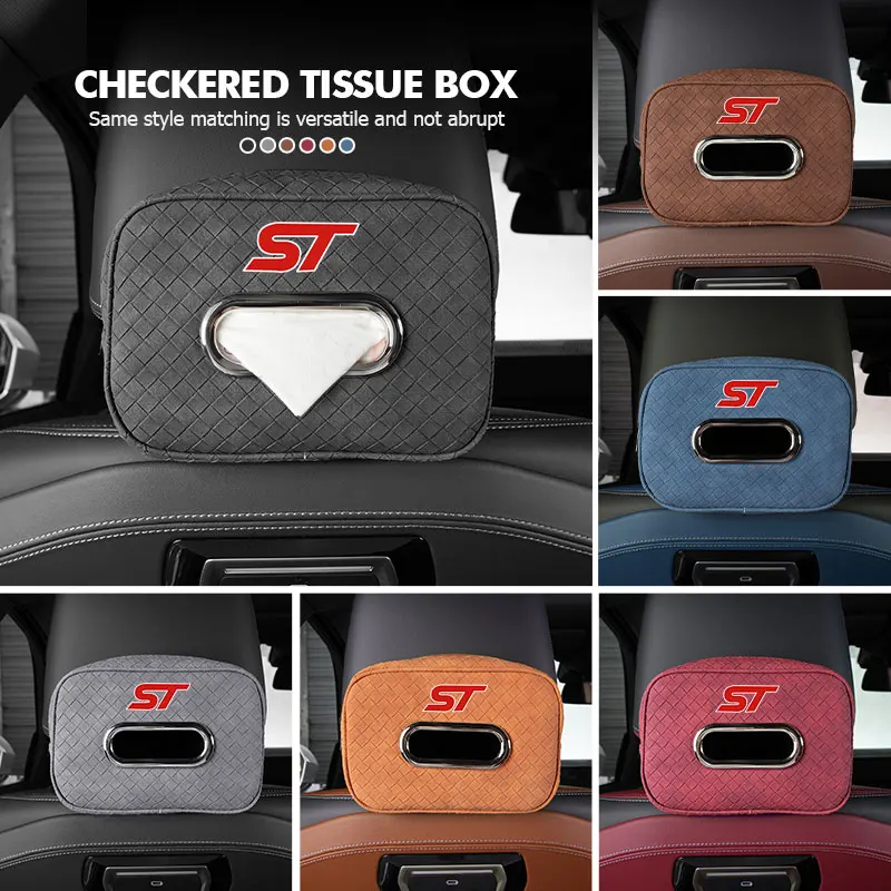 

Car Tissue Box Seat Back Armrest Hanging Paper Storage Bag For Ford Escape Expedition Taurus Ecosport C-MAX Galaxy ST