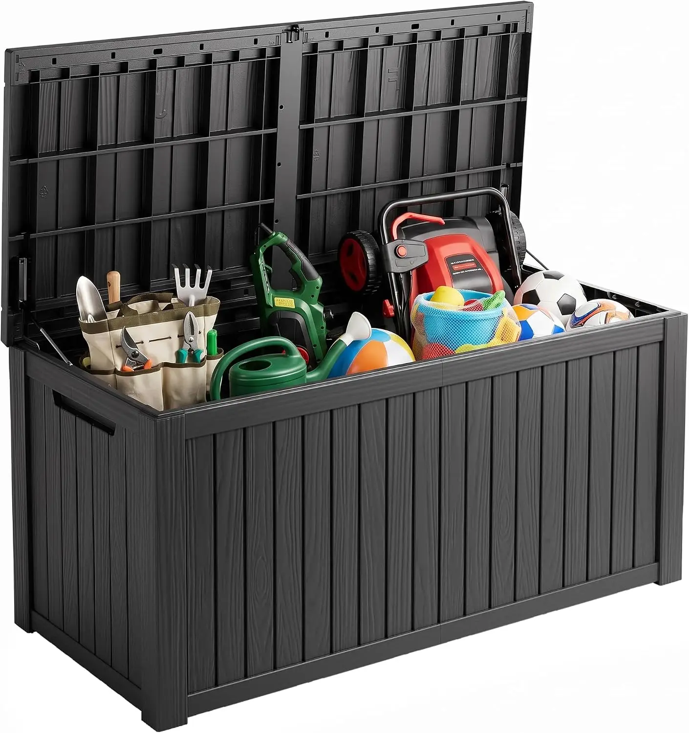 200 Gallon Weather‑Resistant Outdoor Storage Deck Box, Large Capacity Patio Storage Container for Backyard Garden Poolside Organizing