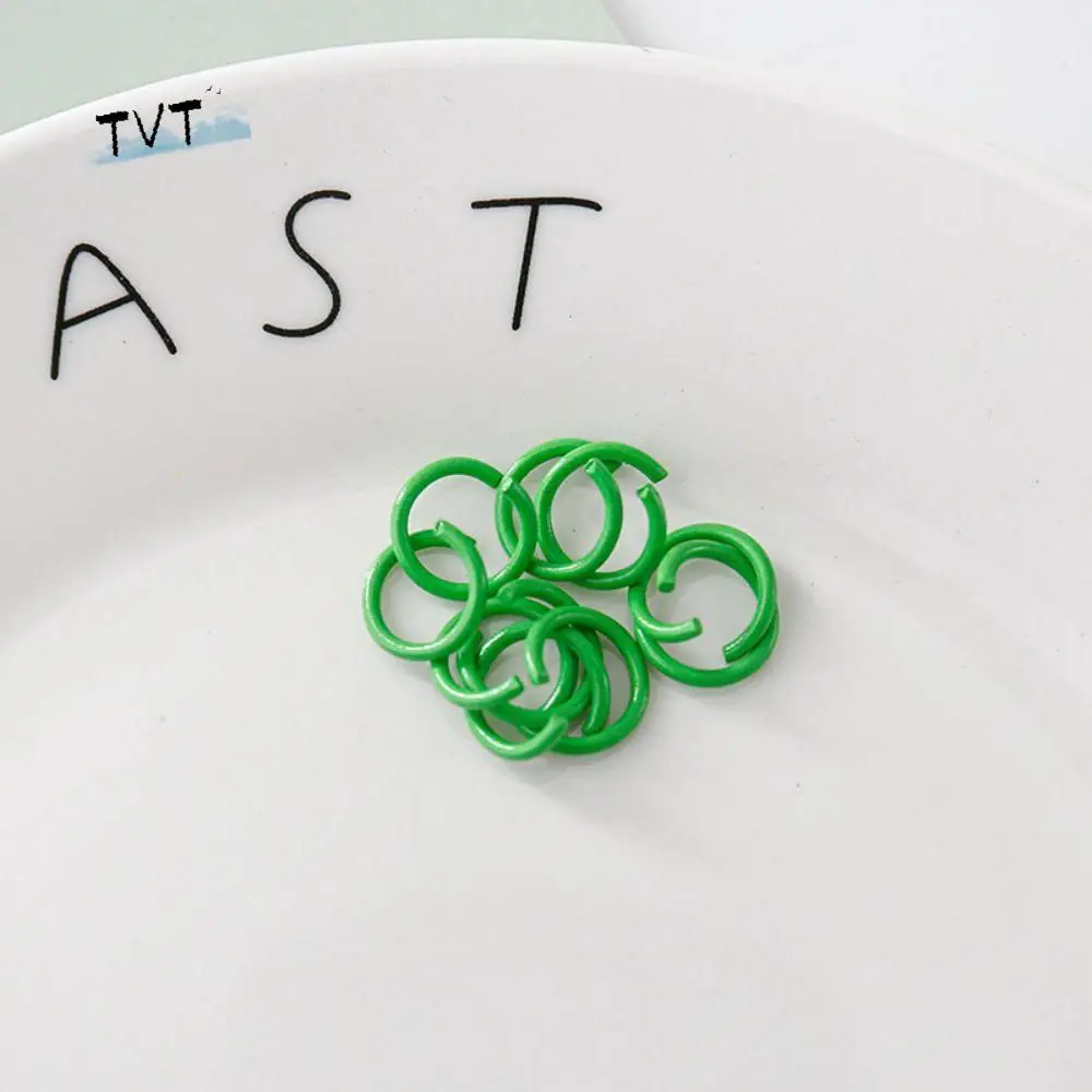 

10PCS Colorful Split Ring Connector Open Rings Jewelry Making Baking Paint Open Loop Jump Rings Single Loop