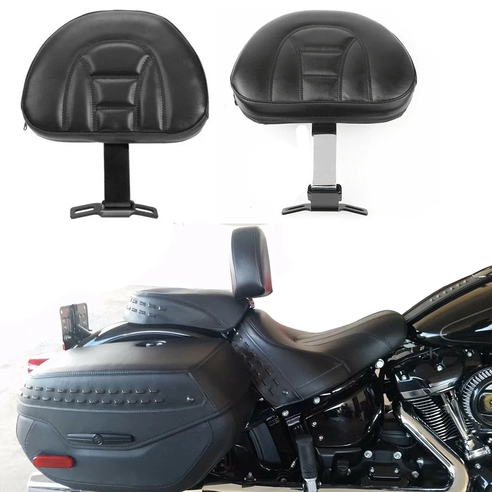 New Motorcycle Driver Backrest Plug IN Sissy Bar For Harley Fatboy Heritage Softail 2007-2014 2015 2016 2017 2018 Black Chrome