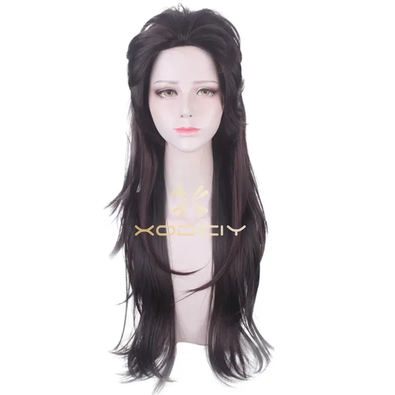 HAni 2025 لعبة سالي وجه Sallyface لاري كوسبلاي 70 سنتيمتر طويلة أملس الظهر براون مختلط مقاومة للحرارة الشعر + غطاء شعر مستعار ☆ ★ ww fy1؛