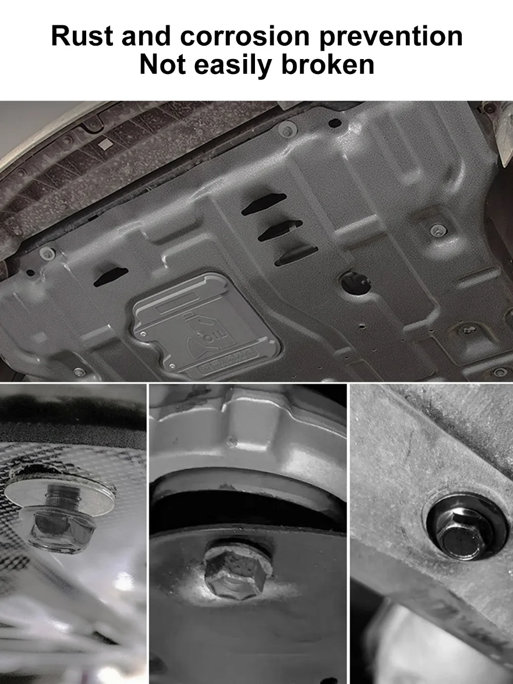 Karosserie-Schrauben U-Typ Mutternclips M6 Automobil-Stoßstangen-Kotflügel-Nieten Motorabdeckung Unterboden-Spritzschutz-Schrauben-Clips – Detail 3