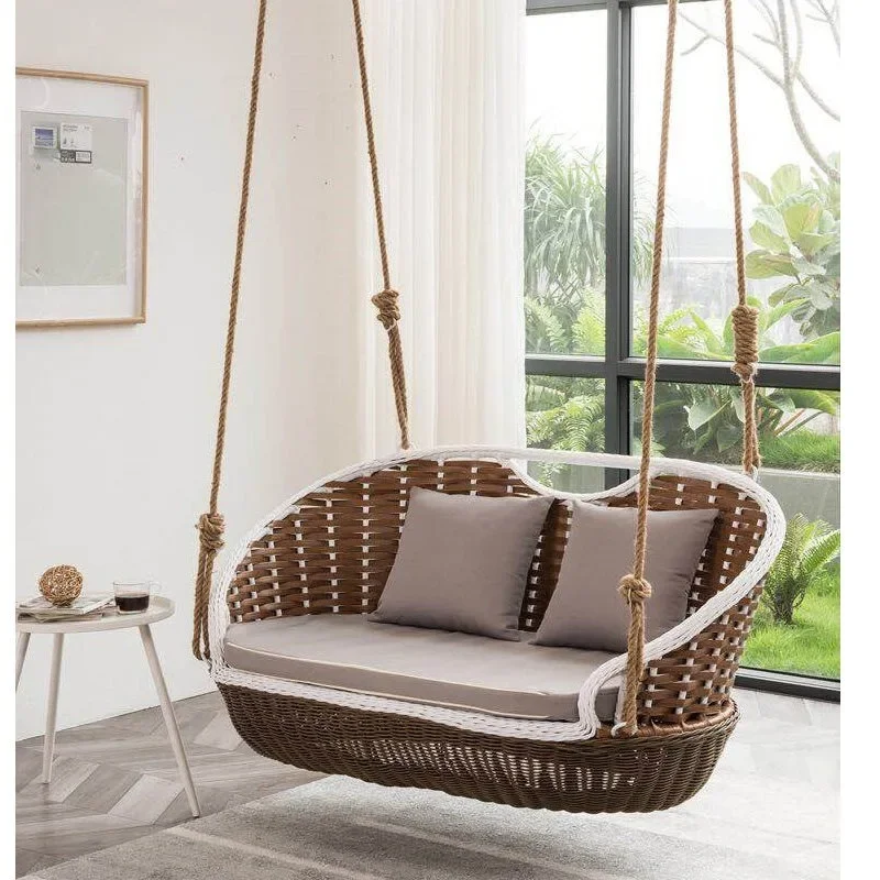 Double Seat Patio Swings Spacious Design Relaxation Patio Swings Shared Moments Outdoor Furniture Tarian Luar Ruangan YS40CC