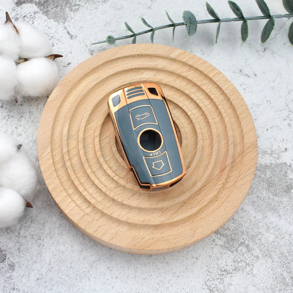 Per BMW E60 E61 E70 E81 E87 E90 E91 E92 X1 X5 X3 1 3 5 6 serie Z4 TPU Car Smart Key Case Cover Fob Protector Shell accessori