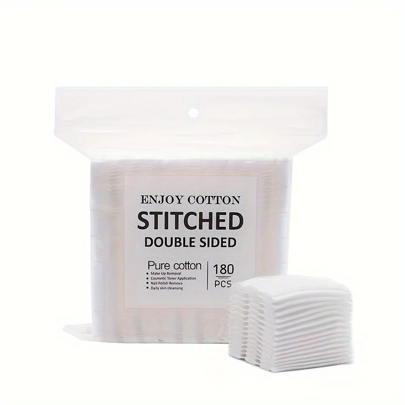 180 個使い捨てメイク落としパッドソフトマイクロファイバーコットンフェイシャルクレンジングパッドスキンケアとメイク落とし用