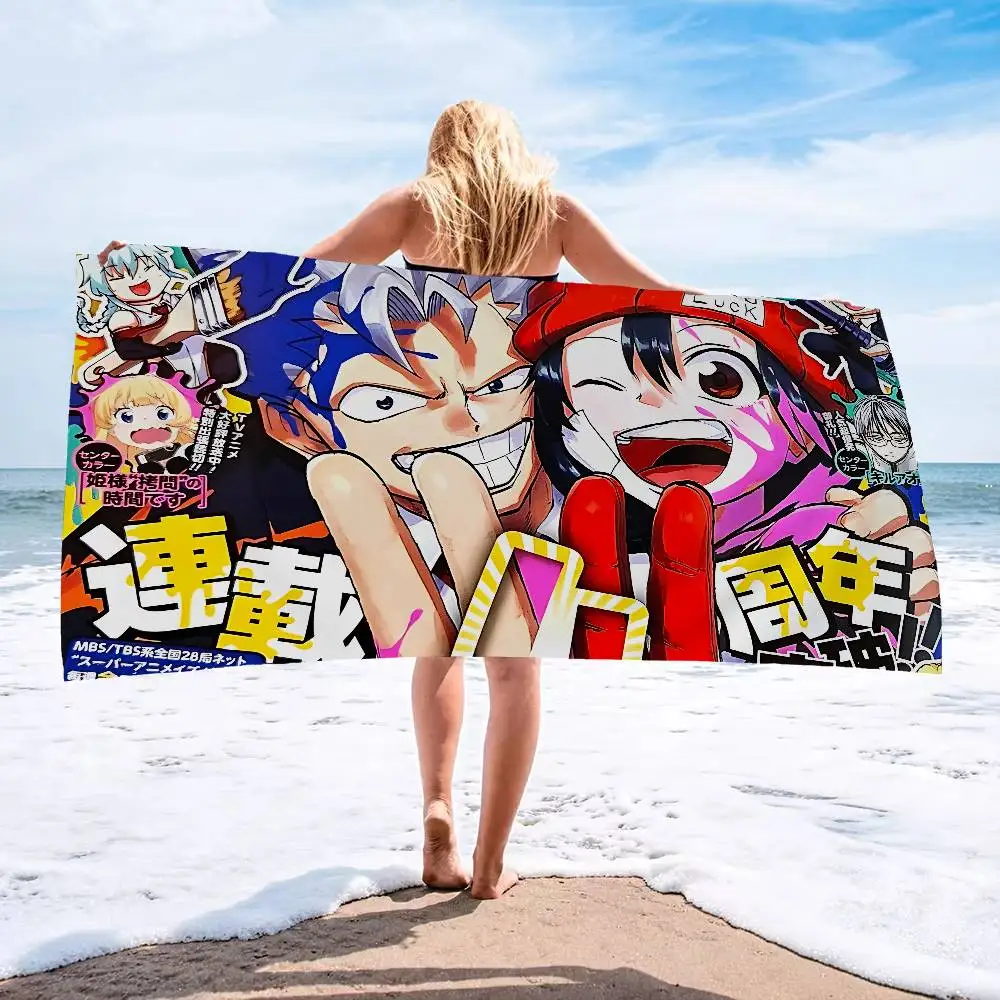 Undead Unluck Anime Big Microfiber Beach Towels Quick Dry Towel Sand Beach Towels Pool Towel for Travel Swim Pool Yoga