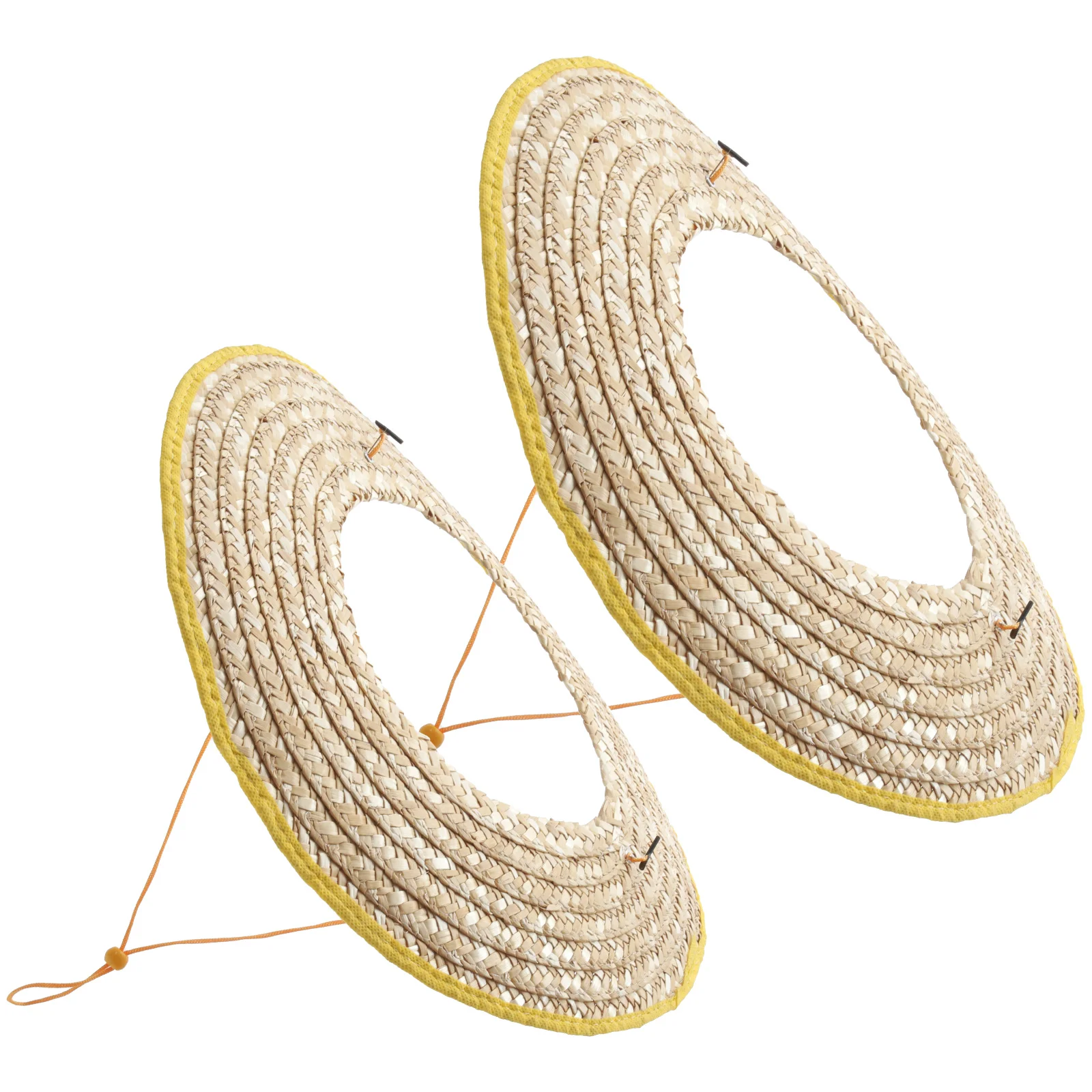 

2 Pcs 50cm 45cm Sun Visor for Hard Hat Full Brim Shade Construction Accessories Straw Sunshade Safety Cap
