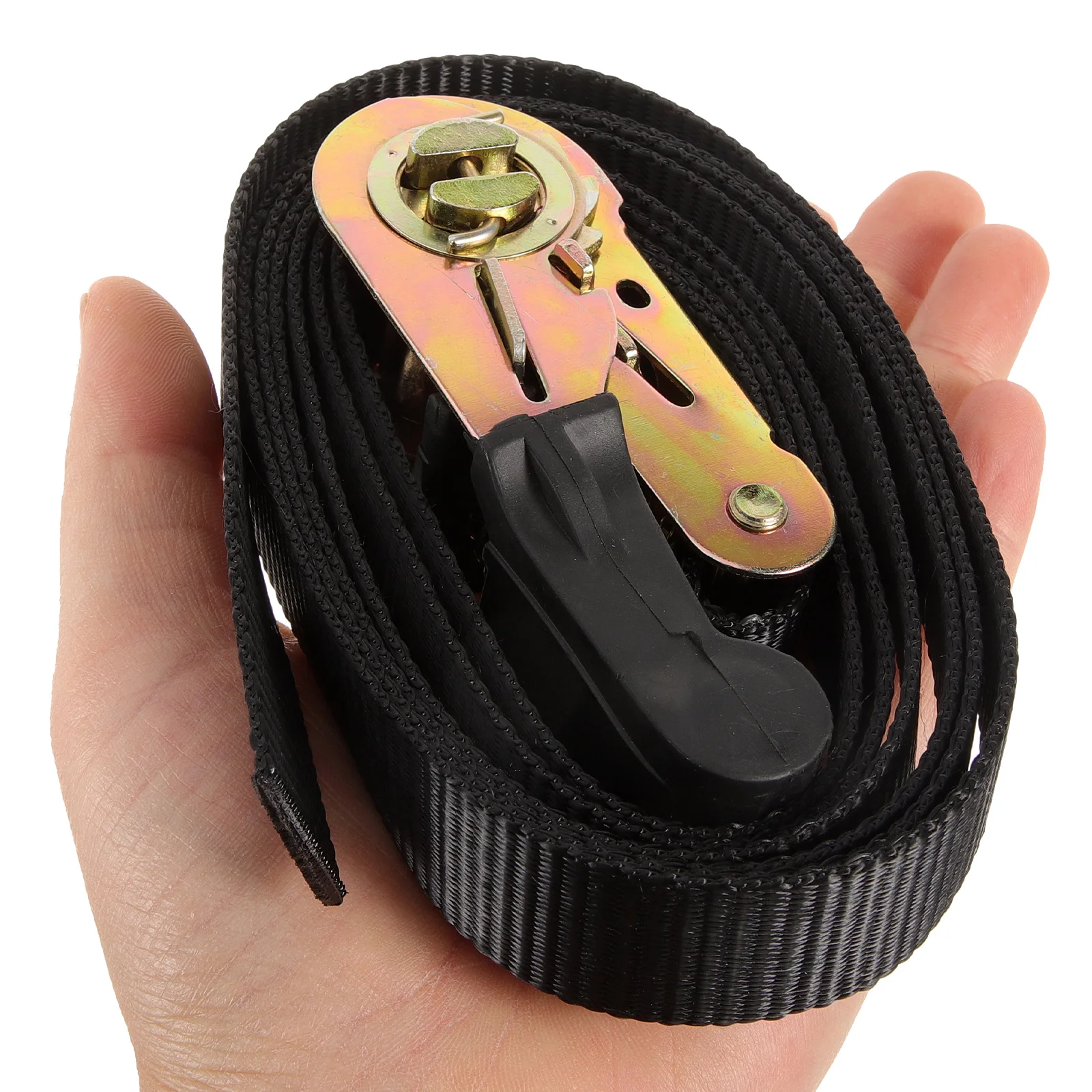

Car Strap 2.5cmx2m Heavy Duty Polyester Ratchet Straps Tie Down Lashing Outdoor Car Roof Rack Secure Items Appliances Trailer