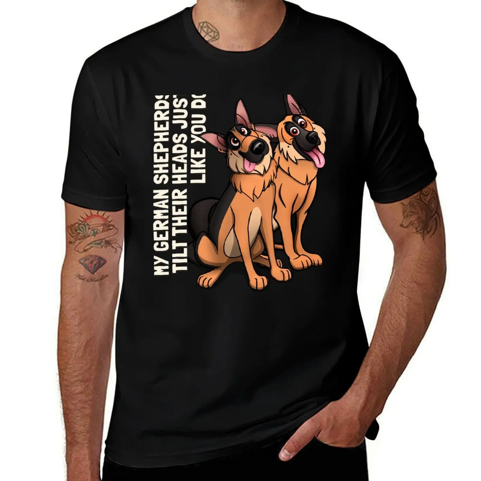 

My German shepherds tilt their heads just like you do T-Shirt Casual Trendy Streetwear Tee Shirt