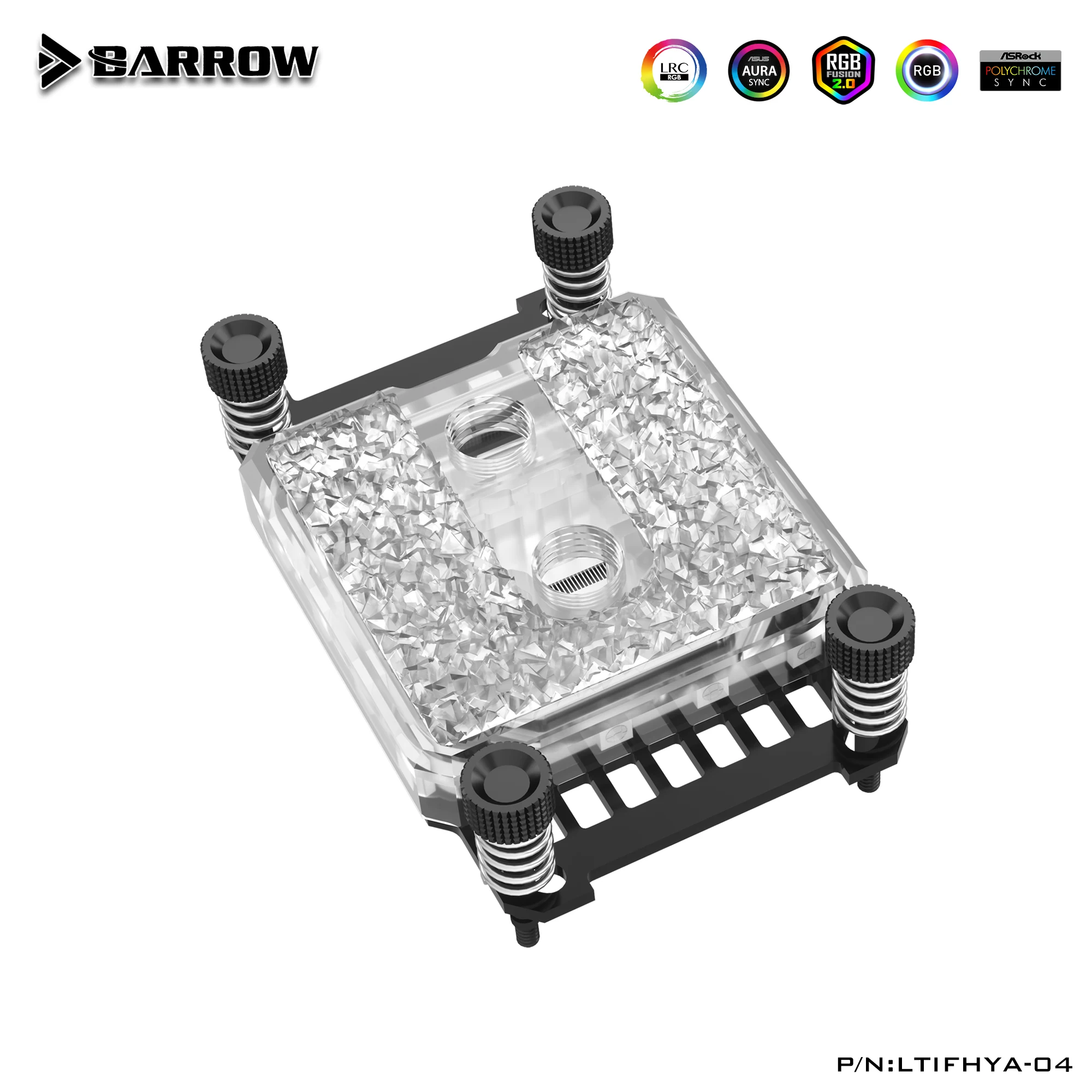 Barrow INTEL CPU Water Block Use for INTEL LGA115X 1150 X99 /1200 1700 AMD AM3 AM4 Acrylic/Full Copper 5V LTIFH-04I LTIFHA-04