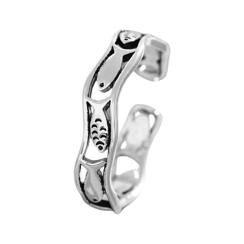  Statement Fish Ring Copper Open Band Accent for Thoughtful Gift Giving