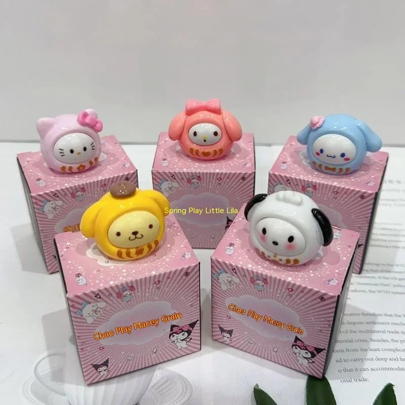 Sanrio กล่องปริศนาสำหรับเด็ก, ตุ๊กตาของเล่นตุ๊กตาตัวการ์ตูนสำหรับตกแต่งบ้านสำหรับแฟนๆของขวัญเซอร์ไพรส์ปีใหม่