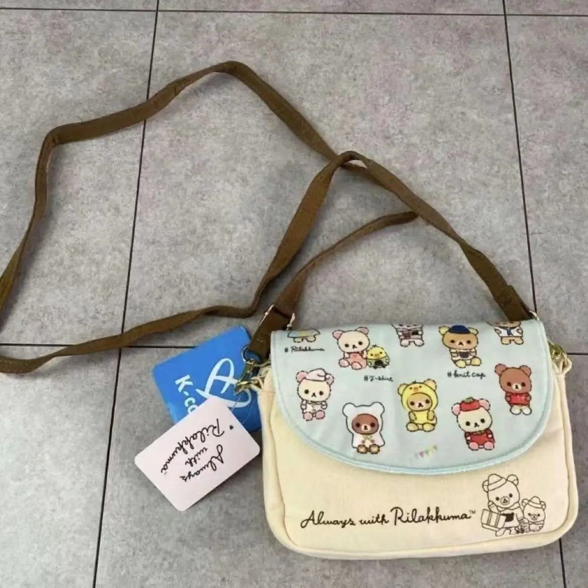 

Anime Rilakkuma Crossbody Bag Y2K Women's Bag Harajuku Cute Shoulder Bag Cartoon Print Cross Body Bags