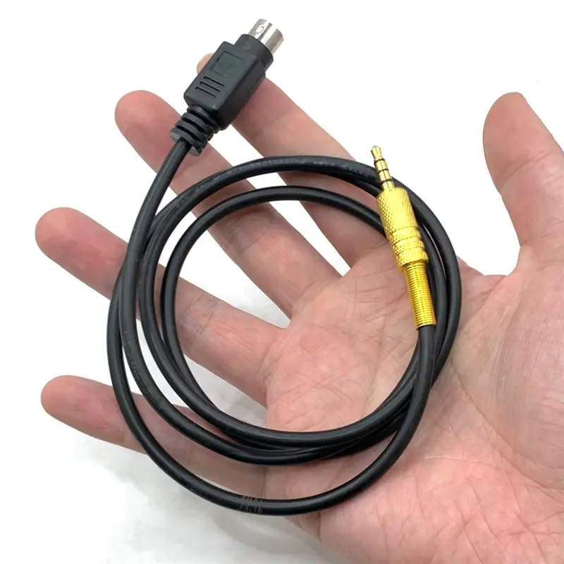 Y44A Radio Audio PTT Adapter Cable Mini DIN 6 to 3.5mm for YAESU FT-891 FT-857 FT-817 FT-991 FT-450D