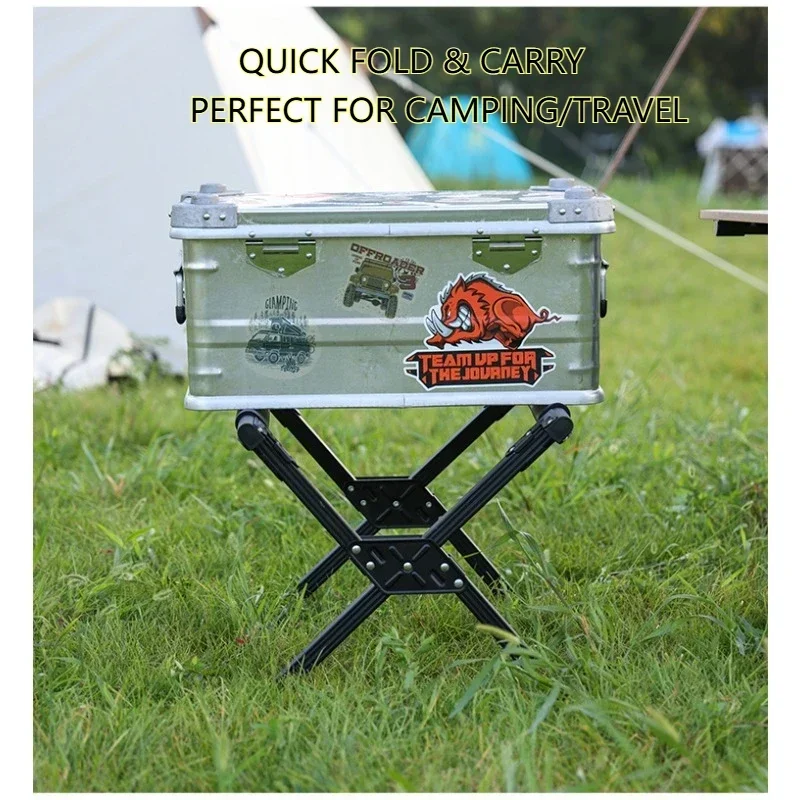 Aluminum Portable Rack for Cooler Storage Box Outdoor Travel Car Use Picnic Beach Hiking Foldable Camping Stand