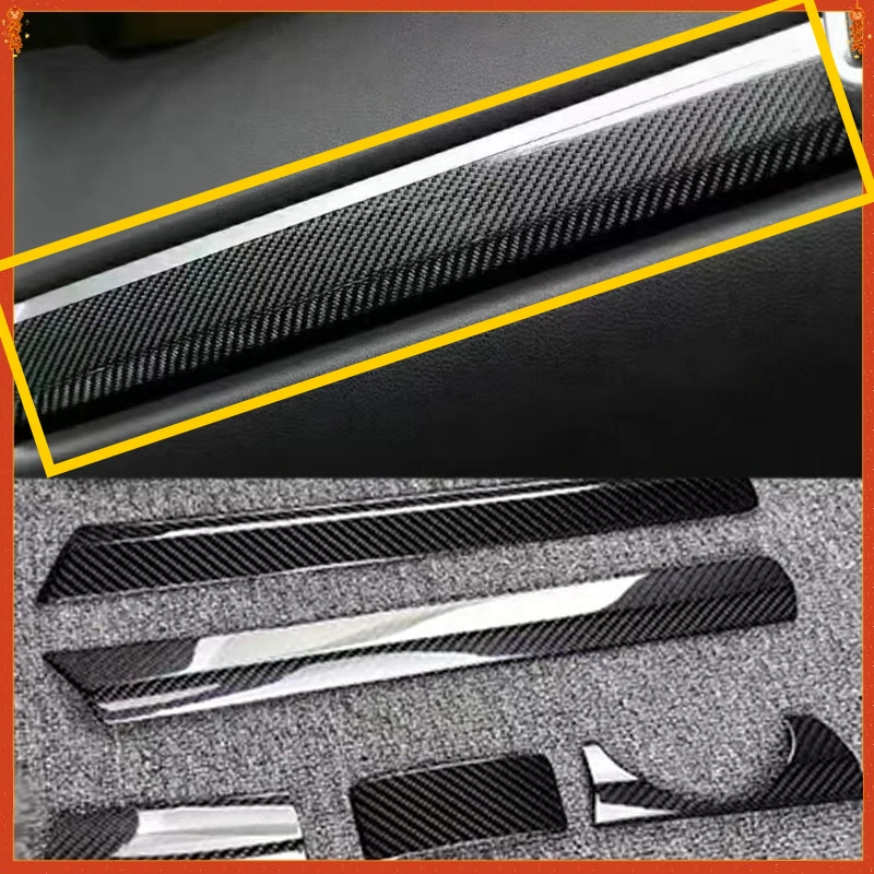 

For Porsche Cayenne Real Dry Carbon Fiber 2011-2017 Interior Decoration Center Console Decorative Cover Modification Accessories