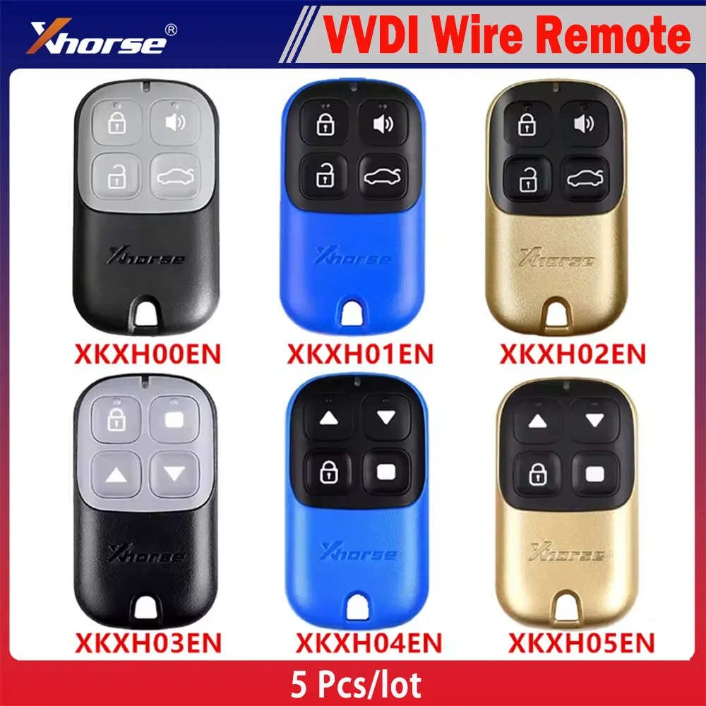 

Xhorse Universal VVDI Wired Remote for Garage Door 4 Buttons XKXH00EN XKXH01EN XKXH02EN XKXH03EN XKXh04EN XKXH05EN 5Pcs/Lot
