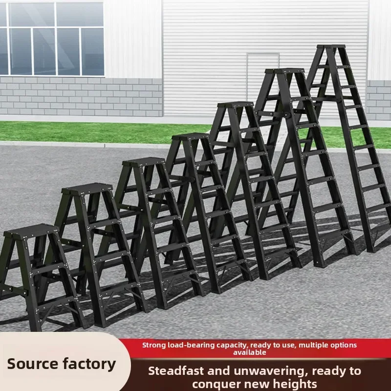 Carbon Steel A Frame Ladder Multi Purpose Indoor Foldable Thickened Reinforced Double Sided Multifunction Ladder Ladder for Home