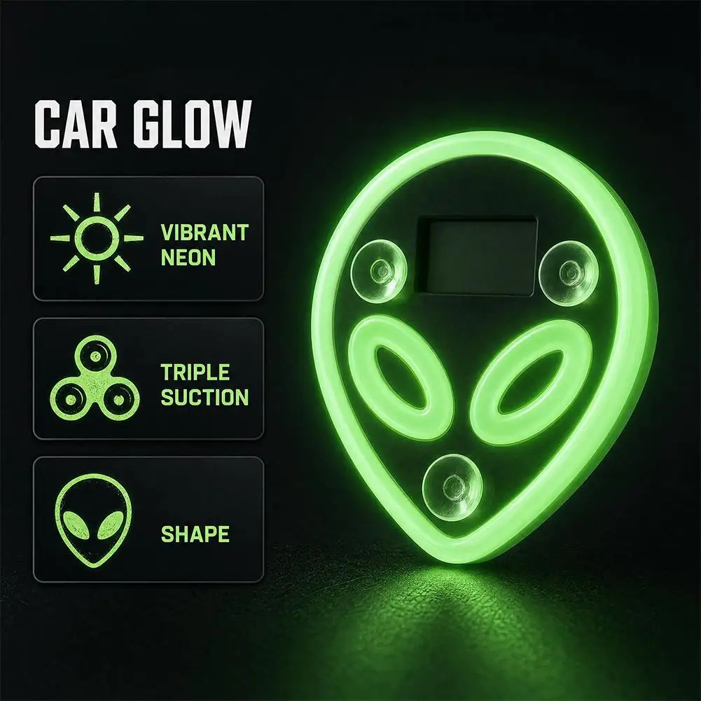Solar LED Neon Light for Car Multi-Mode Color-Changing Triangular Window Ambient Lamp