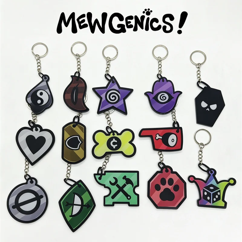 Game Mewgenics Occupation Cleric Fighter Butcher Thief Cosplay Keychain Acrylic Key Chain Ornament Bag Key Ring Accessories Prop