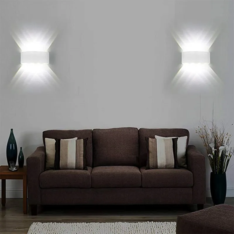 IP65 LED Wall Lamp Outdoor Waterproof Garden Lighting Aluminum AC86-265 Indoor Bedroom Living Room Stairs Wall Light