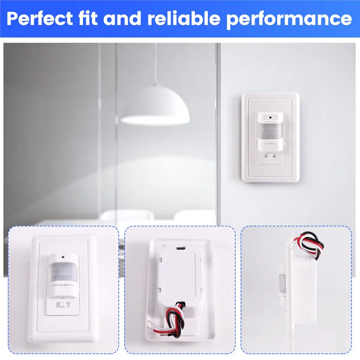 PIR Motion Sensor Switch AC 110V-240V Infrared Smart Human Body Sensor Wall Switch Work with in Dark Adjustable Time