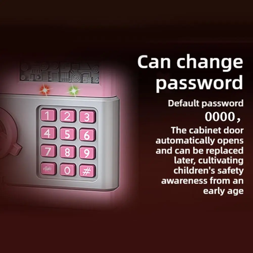 Creative Piggy Bank for Children, Electronic ATM Password Piggy Bank, Mini Safe Coins Cash Saving Money Box, Lock Coin Bank ATM,