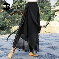 Summer New Style Cotton Wide-Leg Culottes for Women Wild Loose Casual Cropped Trousers Pants Skirts Performance Dance Costume