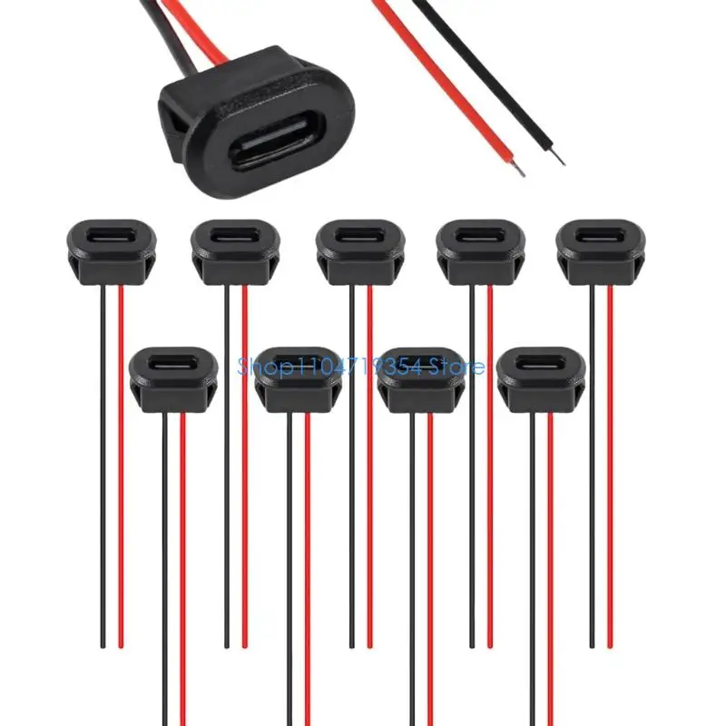 0XLD LED Type C Ports Oval Charging Connector PVC Construction Secure Connection with Stable Power For Electronics