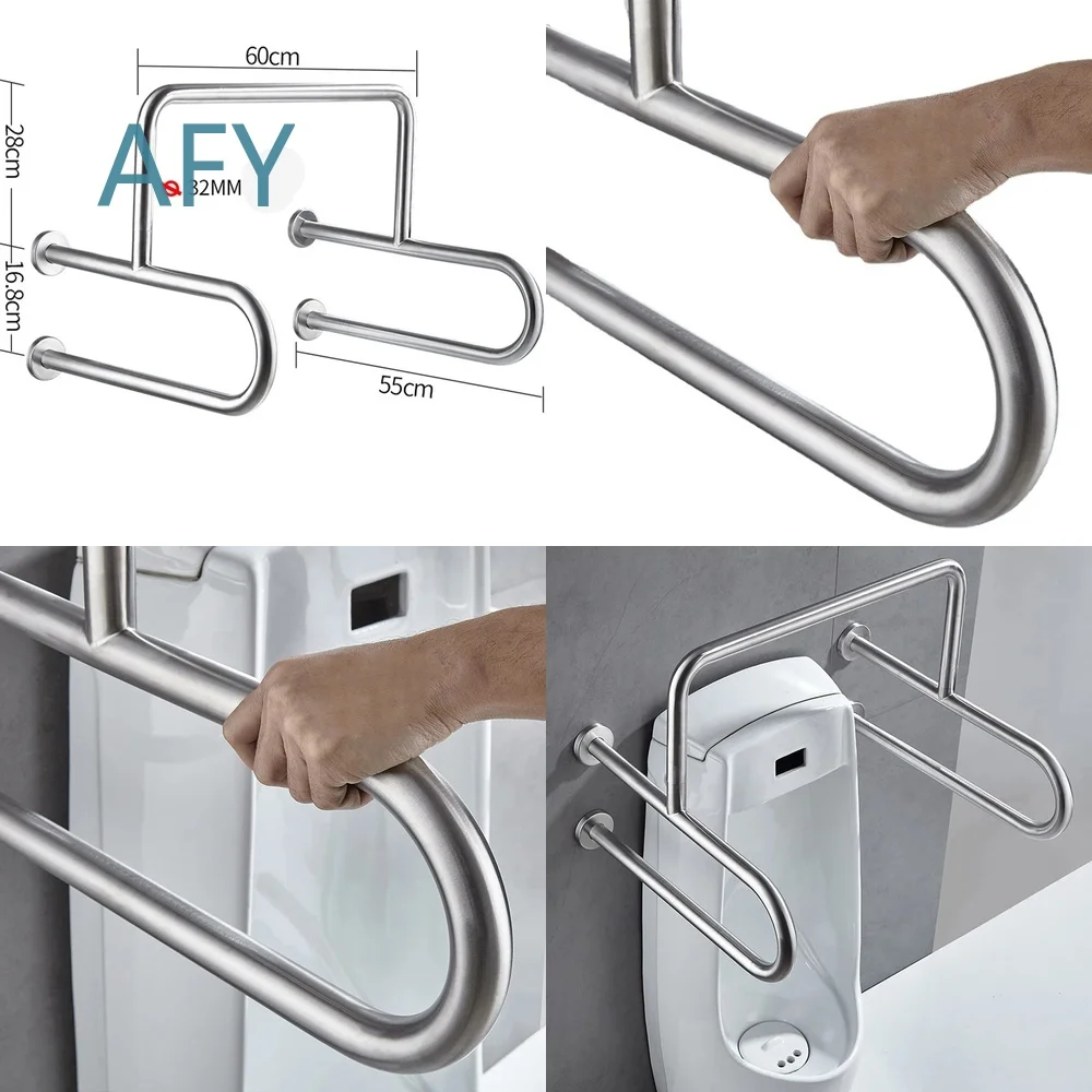Elderly Disabled Assist Safety Rails for Bathroom Toilet Support Grab Bar Flip Up Handrail ADA Compliant Mobility Aid Elder