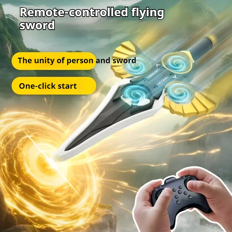 

Remote Control Flying Sword Children'S Airplane Toy Creative Flying Sword Surround Drop-Resistant Aircraft Advanced Fighter