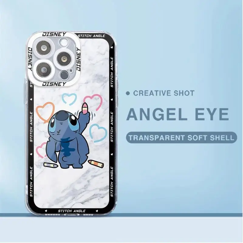 جراب هاتف فني رخامي من ديسني غرزة ، غطاء ناعم شفاف لهاتف ريدمي نوت 13 12 برو بلس 5G 10 10 10 11S 11S 9S 11 برو