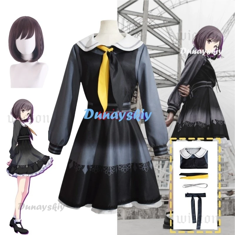 Shinonome Ena Cosplay Costume Wig Nightcord at 25:00 Project Sekai Colorful Stage School Uniform Halloween Party for Women Girls