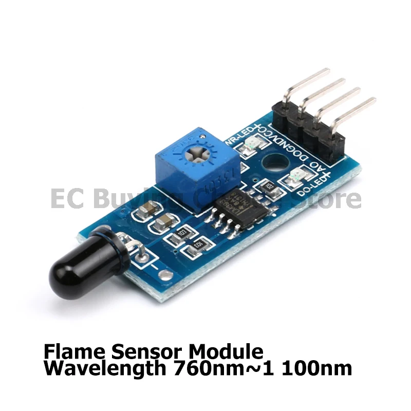 Módulo Sensor de llama comparador LM393, placa de detección de incendios, receptor infrarrojo IR, longitud de onda 760nm-1100nm, 5 uds./1 ud.