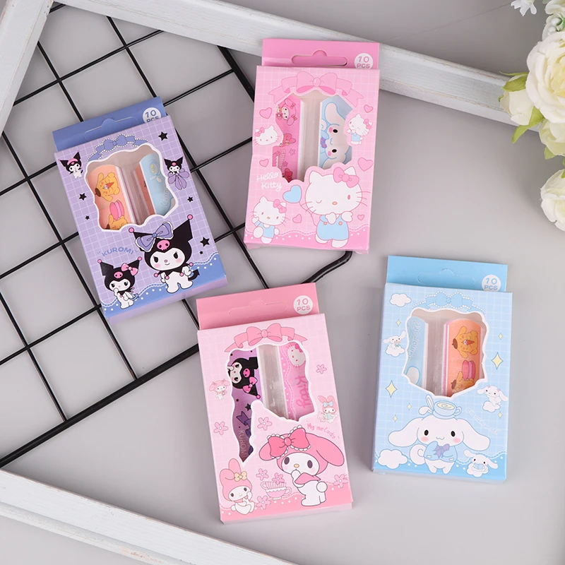 24Pcs  Sanrio Cartoon Anime Band Aid Waterproof Dustproof Breathable Adhesive Bandages First Band Aid Cuts Scratches Band-Aid