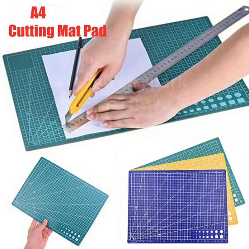 3Pcs A4 Cutting Mat Pad Patchwork Cut Pad Patchwork Tools Diy Tool Cutting Board Double-Sided Self Healing Cutting Pad