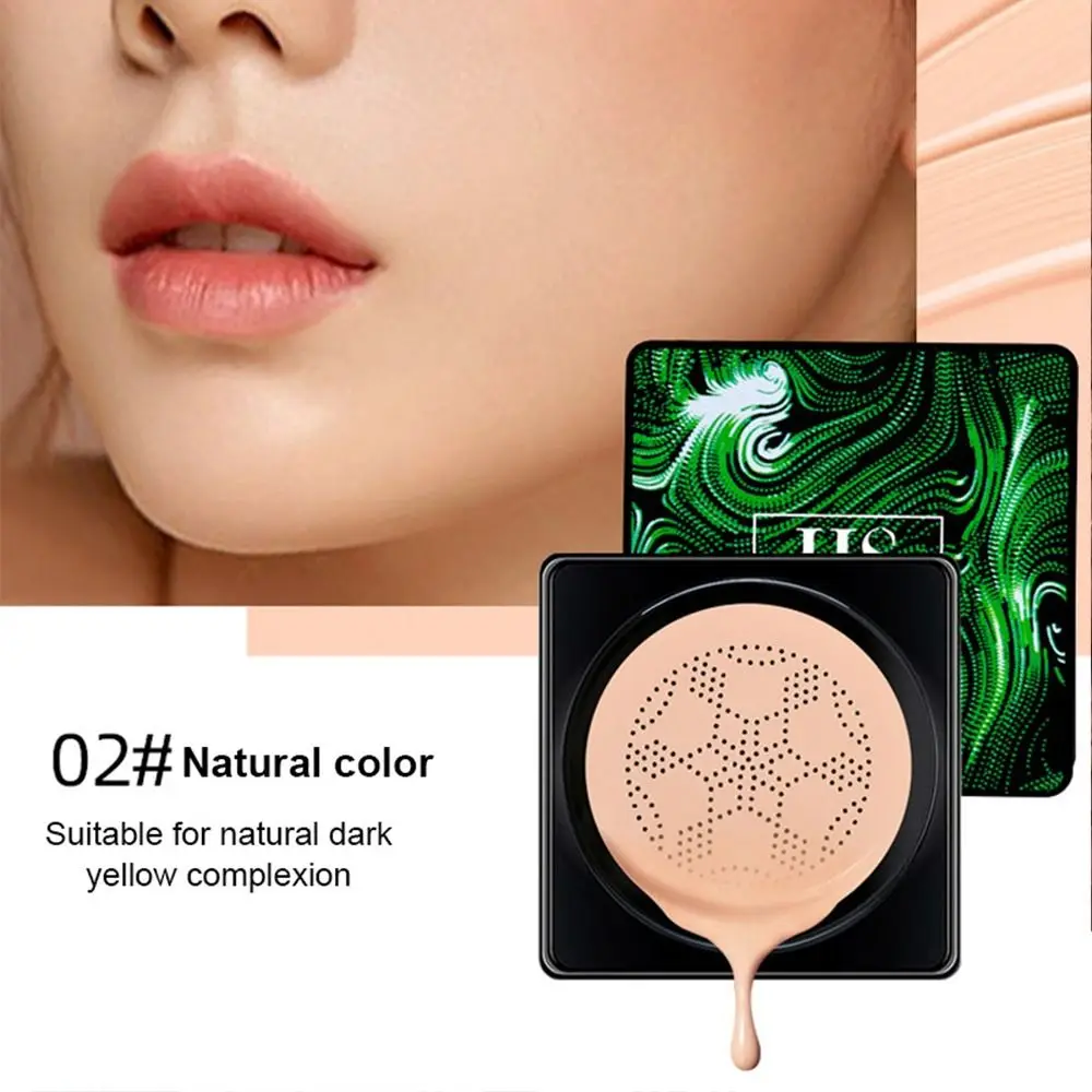 Fond de teint pour le visage, coussin d'air éclaircissant, crème Bb, fond de teint hydratant, avec éponge bouffante de champignon, correcteur