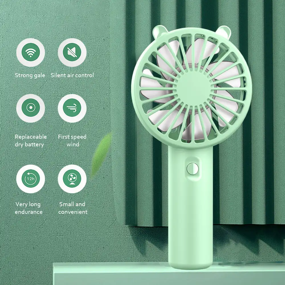 Portable Handheld Fan Small Cooling Fan USB Rechargeable Eyelash Eyelash Mute Cooler Handheld Fan Mini USB Rechargeable Desk