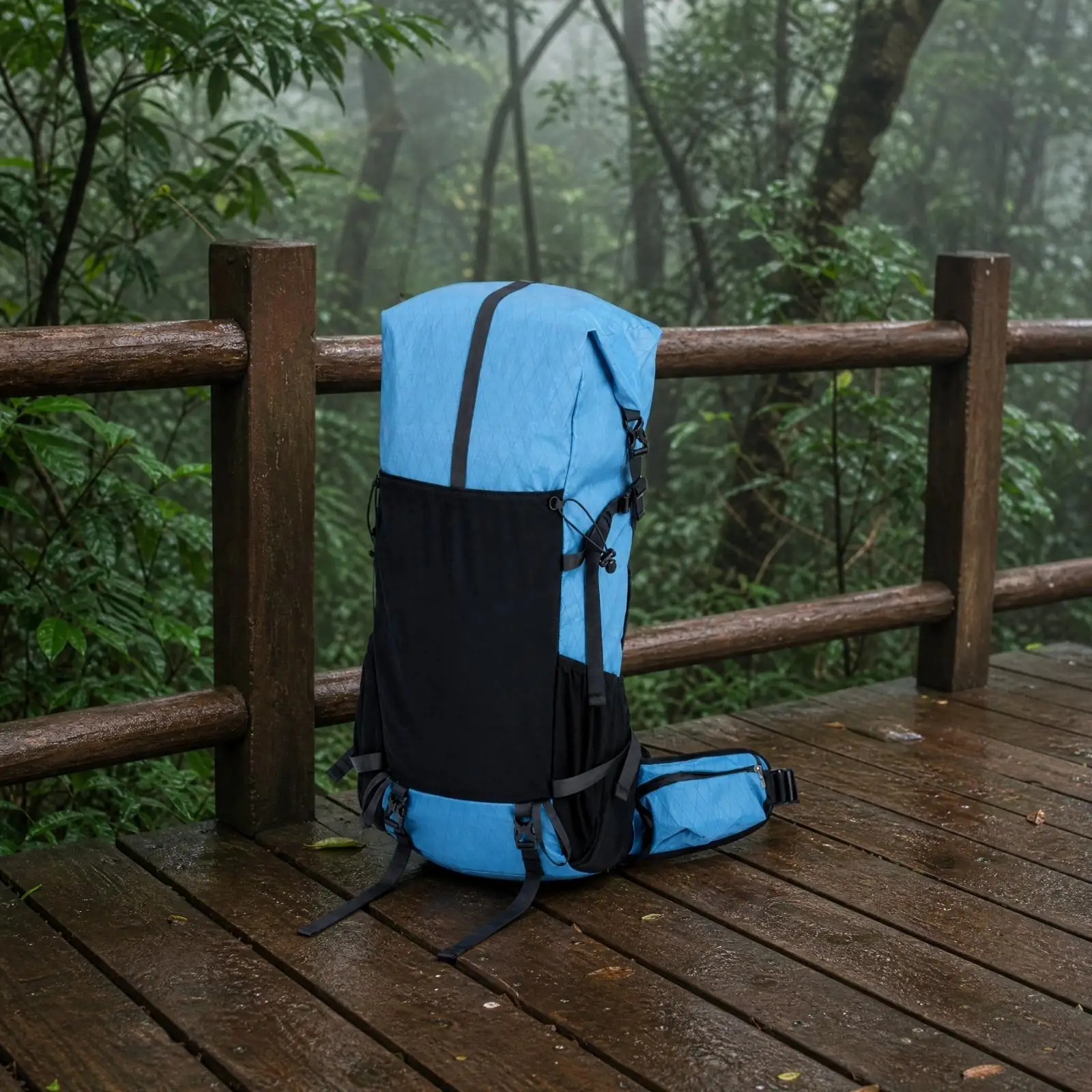 50L Hiking Backpack Lightweight Multi-Day Hiking Pack with Compression Straps Nylon Trekking Pack with Waist Belt Spacious