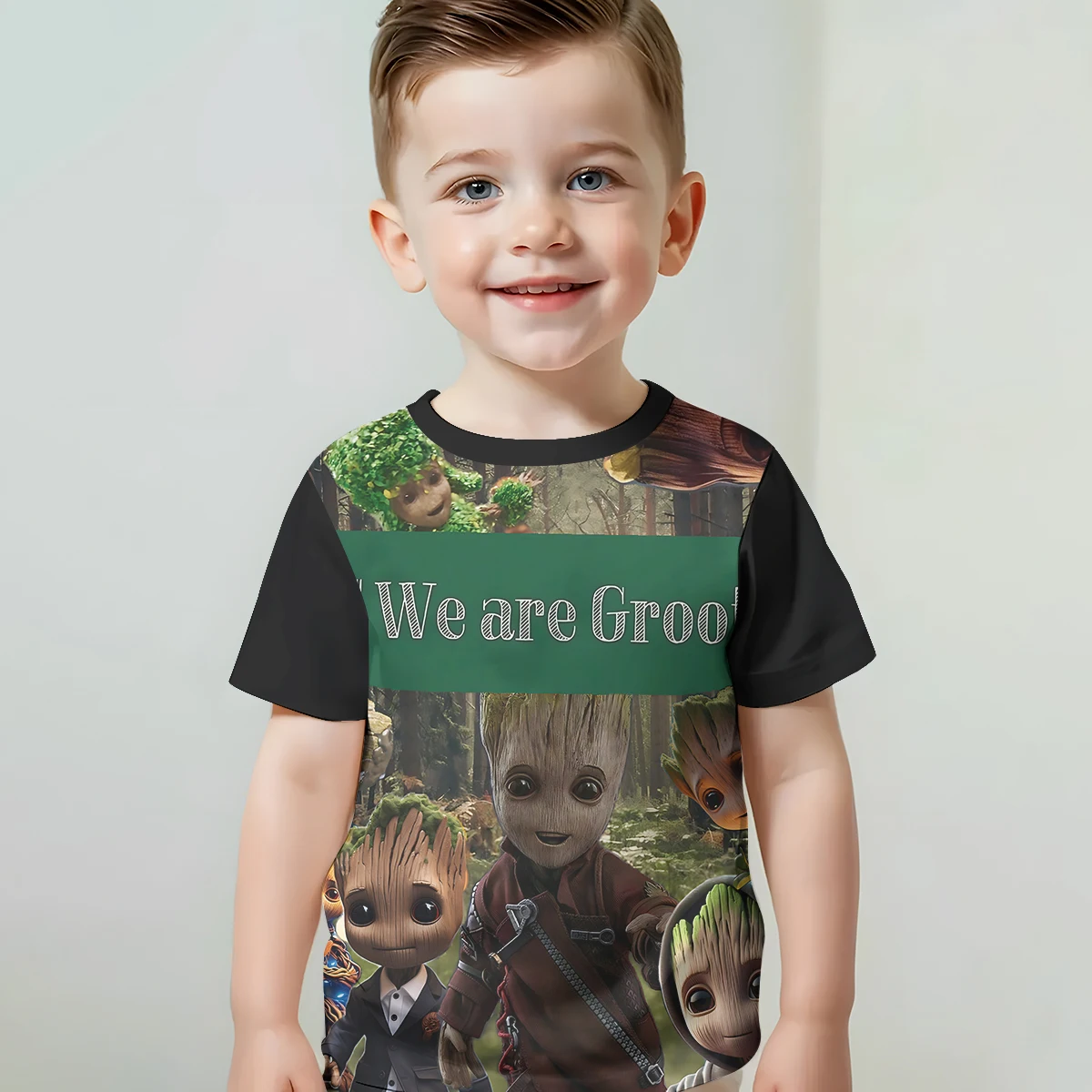 Groots 3D Print Baby Clothing 5 to 14 Years Male Outdoor Clothes for Children Boy Girl Child T-Shirt Top Shirts