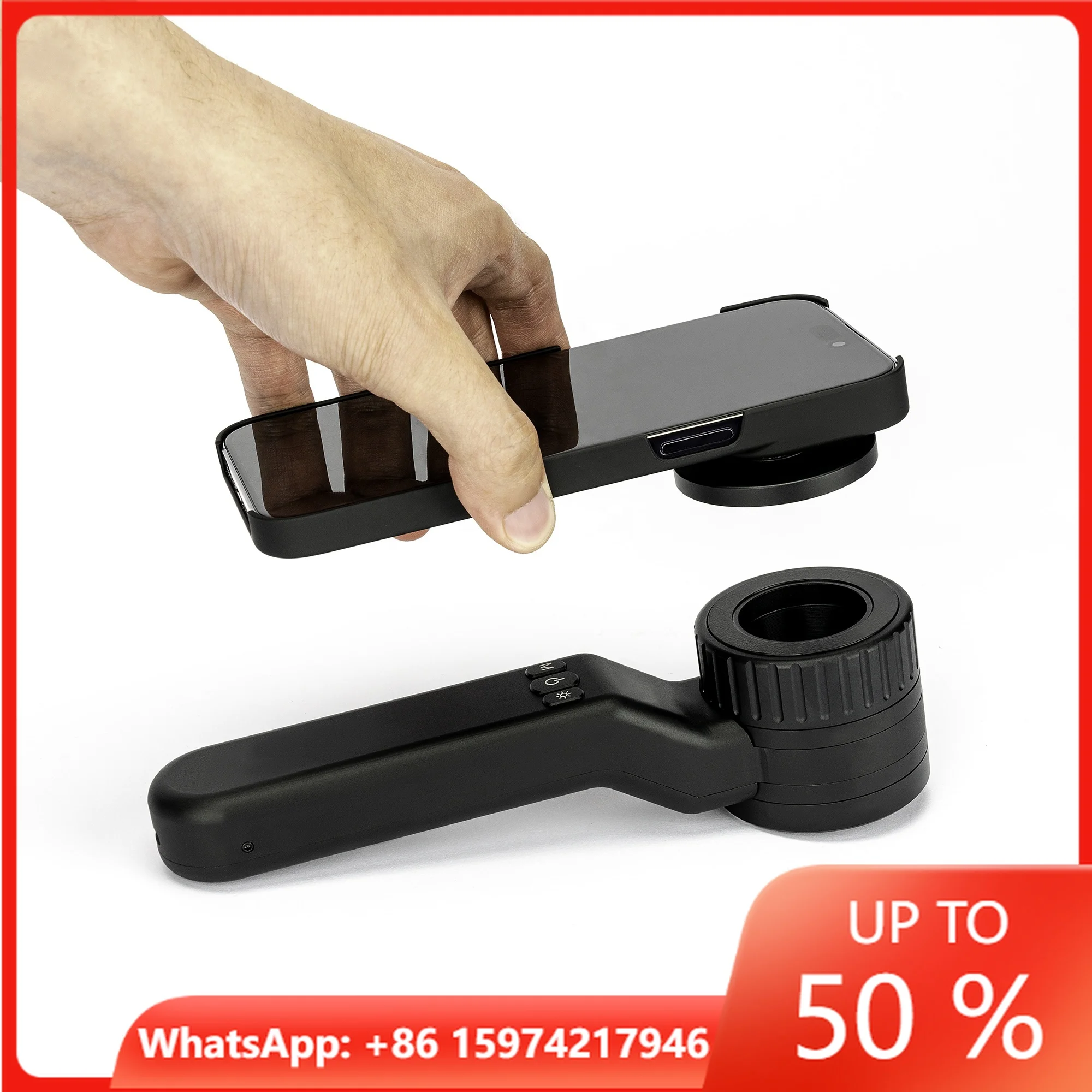 IBOOLO Medical Dermatoscope DE-4100 PRO UV Mode 10X Magnification Polarized & Non-Polarized 32mm Lens Usb Charging