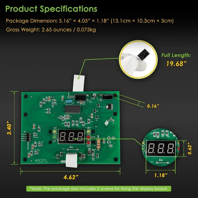 

IDXL2DB1930 Swimming Pool Heater Display Board For Hayward FD H Series Low NOX Replacement