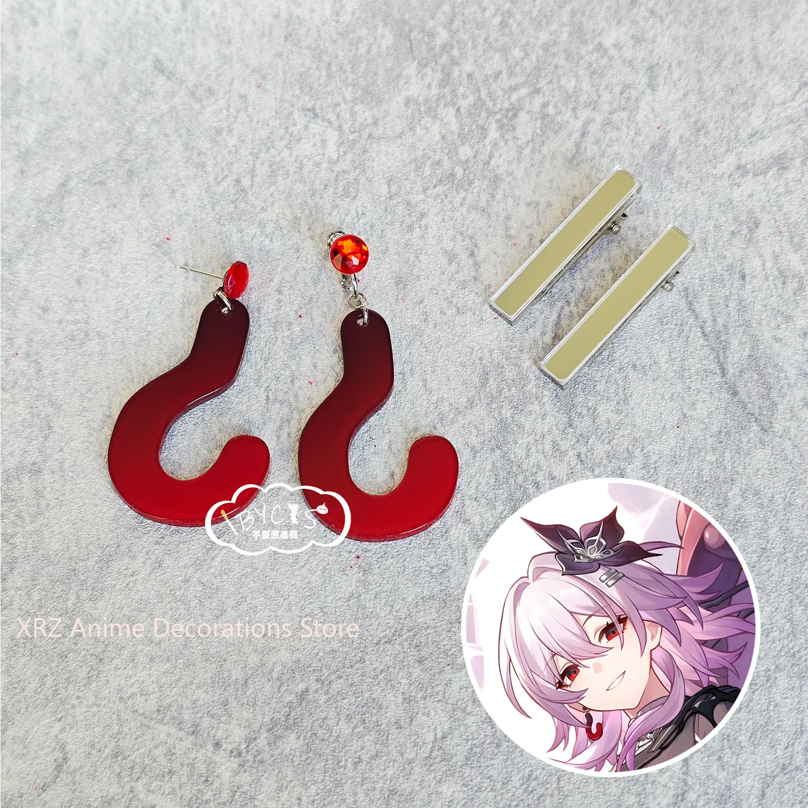 

Аниме Honkai: Star Rail 7 марта, заколка для волос, головные уборы, серьги, кулон, подарок для фанатов, косплей, зажим для ушей, реквизит для женщин и мужчин, ювелирные изделия