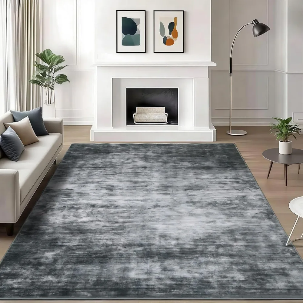 

WILLSUN Washable Area Rugs, 5x7 Non-Slip Boho Large Area Rugs for Living Room, Bedroom, Machine Washable Vintage Rug, Indoor Flo