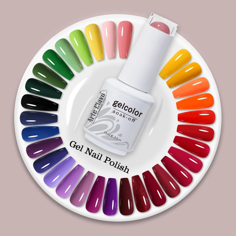 ArteClavo Soak Off UV LED เจลเล็บ Hybrid เคลือบเงา99สีเล็บศิลปะเล็บกึ่งถาวรฐาน top Coat เล็บเจล