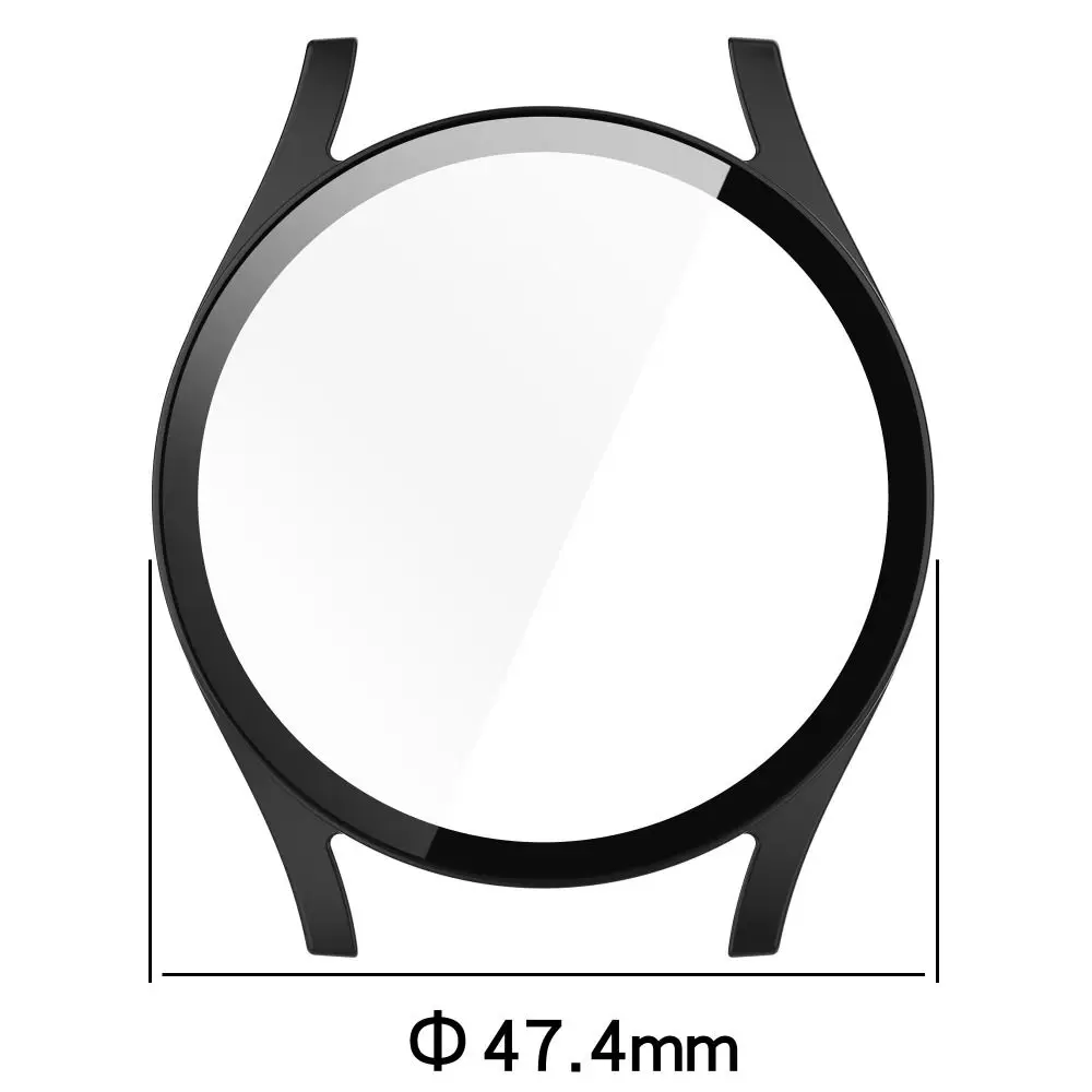 PC + กระจกนิรภัยป้องกันกรณีครอบคลุมเต็มรูปแบบ Anti-Scratch อุปกรณ์ป้องกันหน้าจอสําหรับ Samsung Galaxy นาฬิกา 7 40/44 มม.
