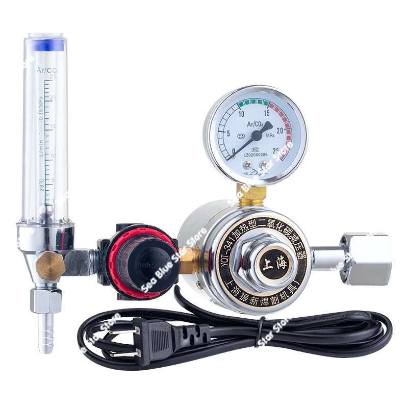 Carbon dioxide pressure relief gauge valve 36V220V secondary welding machine pressure gauge, high pressure relief gauge