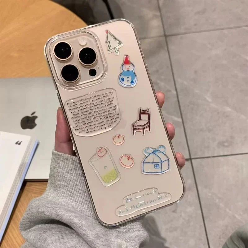 Cute Cartoon 3D Snowman Dogs Crystal Drop Rubber Stickers Kawaii Deco Stickers DIY Phone Sticker for IPad Mobile Phone Computer