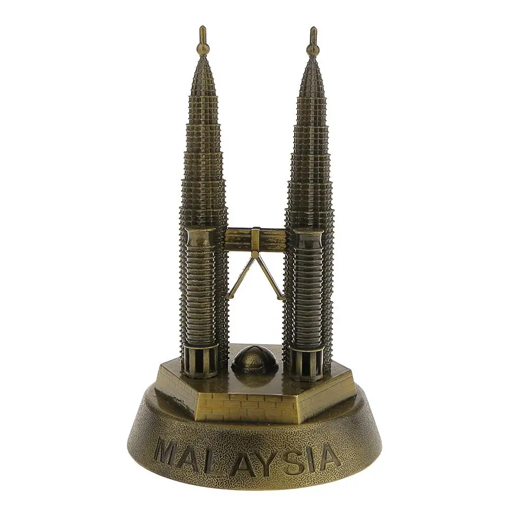 New Hot 16cm Vintage Model Malaysia Petronas Twin Towers Kuala Lumpur Decoration Crafts Figurines & Miniatures Gift